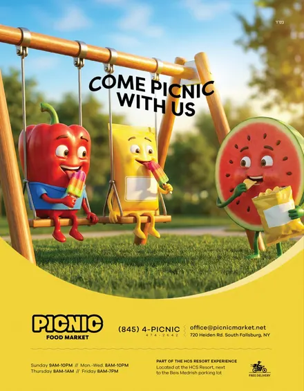 Picnic Food Market ad: Come picnic with us, designed by Sharp Design
