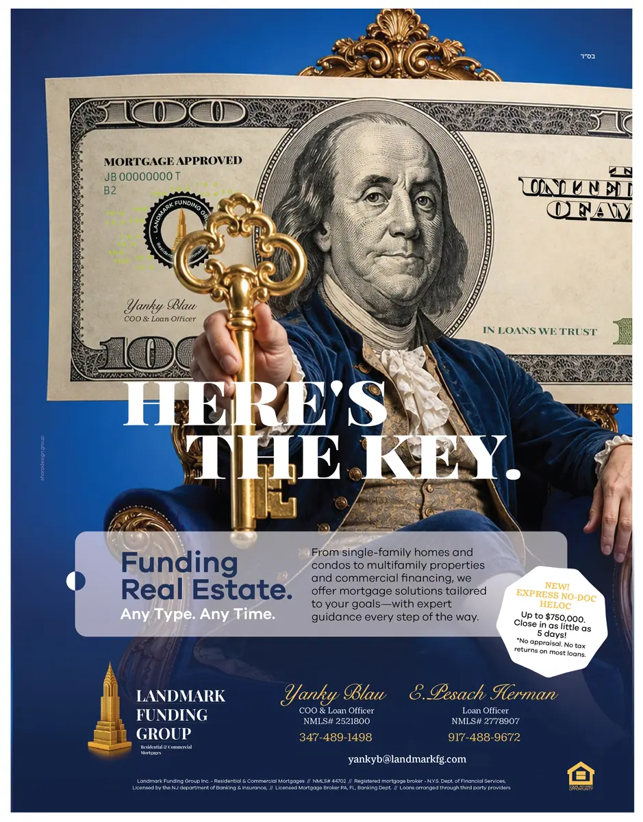 Landmark Funding Group ad: Here's the key, designed by Sharp Design