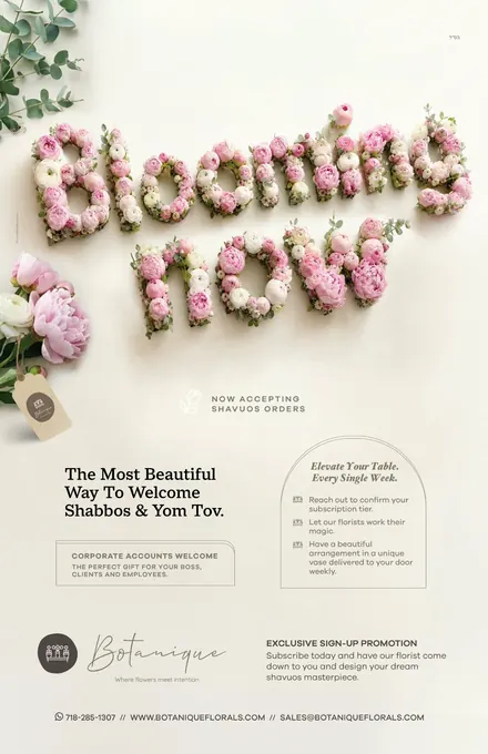 Botanique Florals ad: Blooming now, designed by Sharp Design