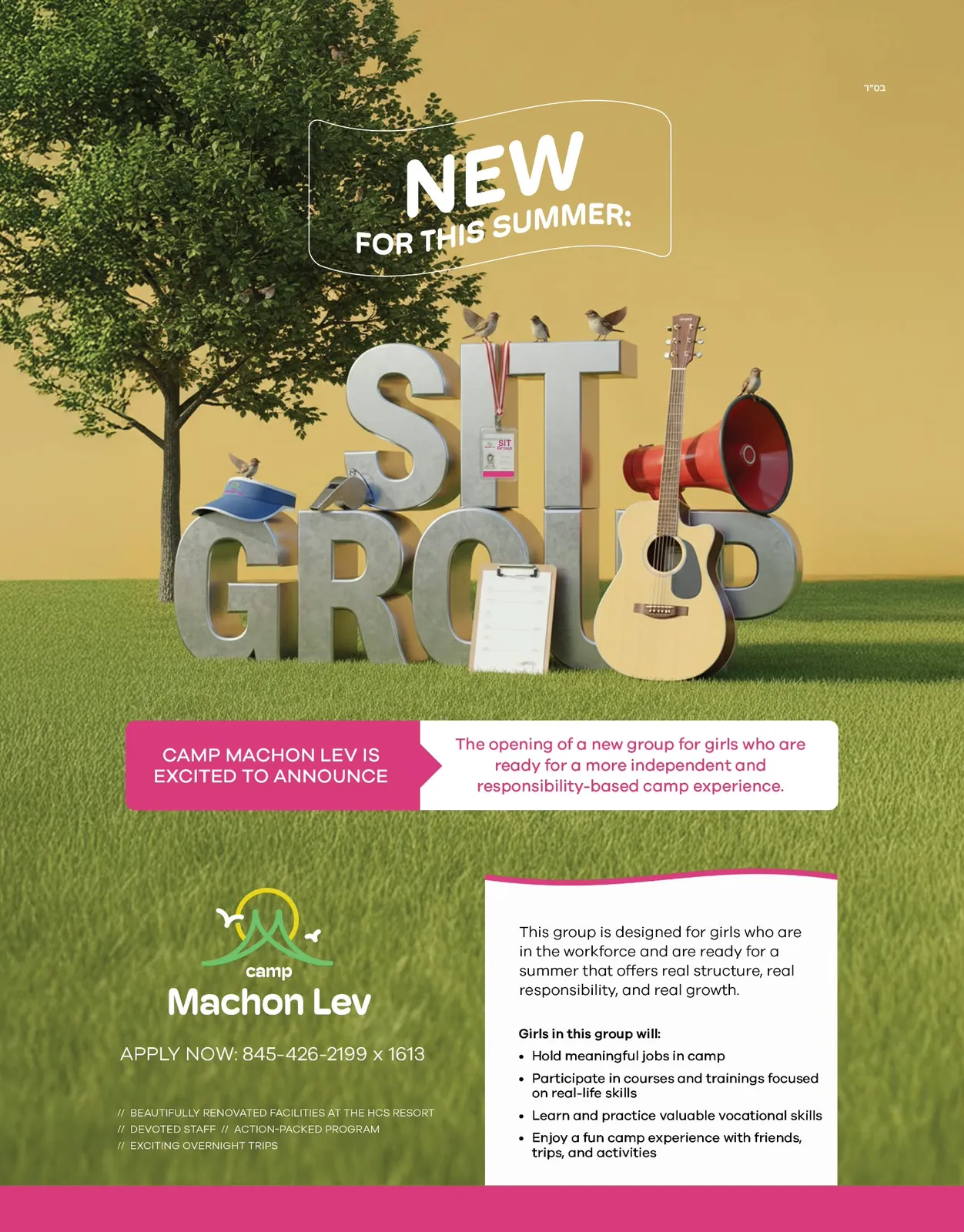Camp Machon Lev ad: New SIT Group, designed by Sharp Design