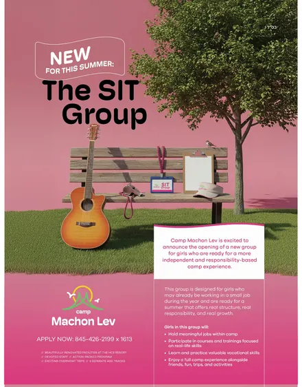 Camp Machon Lev ad: The SIT Group, designed by Sharp Design